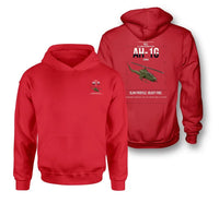 Thumbnail for Bell AH-1G Cobra design on red double-side hoodie, double-side print