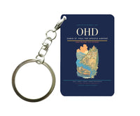 Thumbnail for Ohrid St. Paul the Apostle Airport (OHD) design on navy blue key chain
