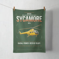 Thumbnail for Bristol Sycamore HR14 design on dark green towel