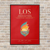 Thumbnail for Murtala Muhammed International Airport LOS - Canvas Framed - Red