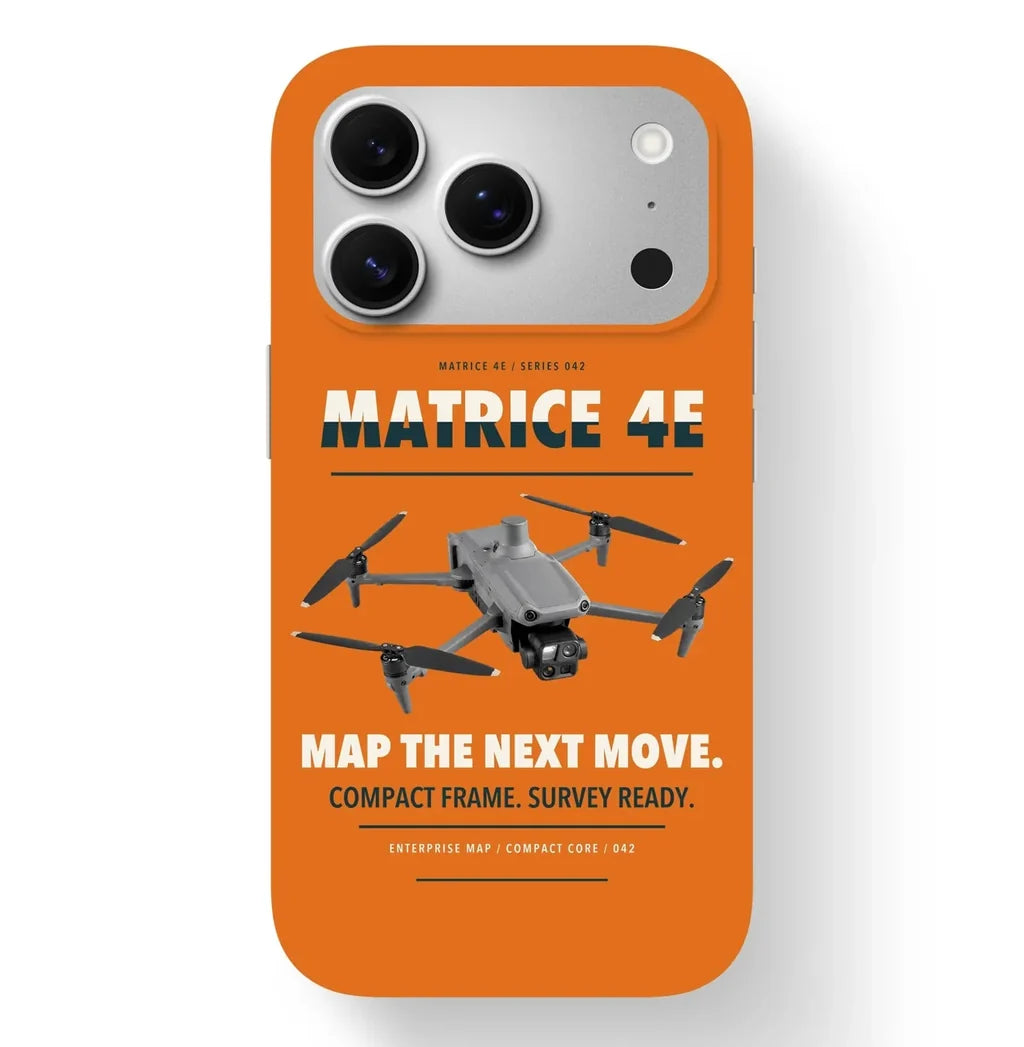 DJI Matrice 4E Case design on orange iphone case