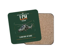 Thumbnail for HAL LCH Prachand design on dark green 1 piece coaster