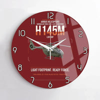Thumbnail for Airbus Helicopters H145M LUH SOF design on dark red no frame wall clock