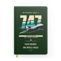 Thumbnail for Boeing 747-400 design on dark green notebook