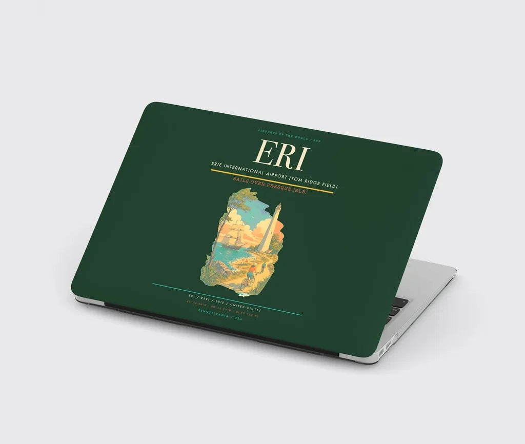 Erie International Airport (Tom Ridge Field) (ERI) design on dark green MacBook case