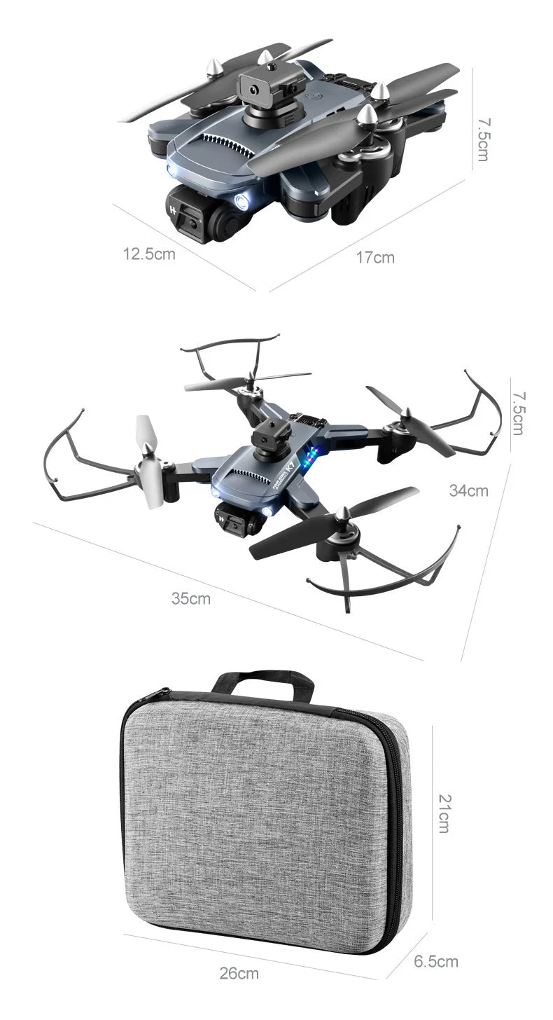 K7 Drone: 8K HD Dual - Camera, Quadcopter, Folding Design, Optical Flow Hover & Obstacle Avoidance - view 19