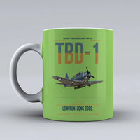 Thumbnail for TBD-1 Devastator design on light green ceramic mug, double-side print