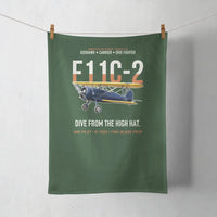 Thumbnail for F11C-2 Goshawk Dive from the High Hat design on dark green towel
