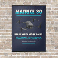 Thumbnail for DJI Matrice 30 vertical canvas print - framed - navy blue background
