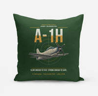 Thumbnail for A-1H Skyraider design on dark green pillow