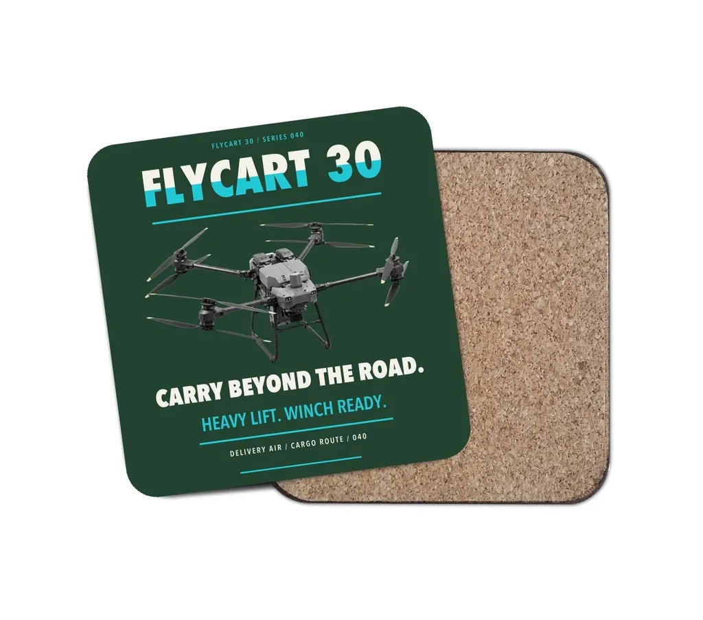 DJI FlyCart 30 design on dark green 1 piece coaster