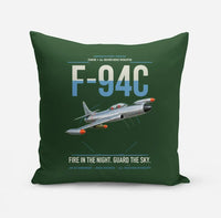 Thumbnail for F-94C Starfire design on dark green pillow
