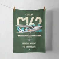 Thumbnail for Cessna 162 Skycatcher design on dark green towel