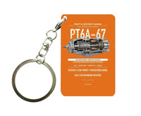 Thumbnail for PT6A-67 Key Chain design on orange key chain