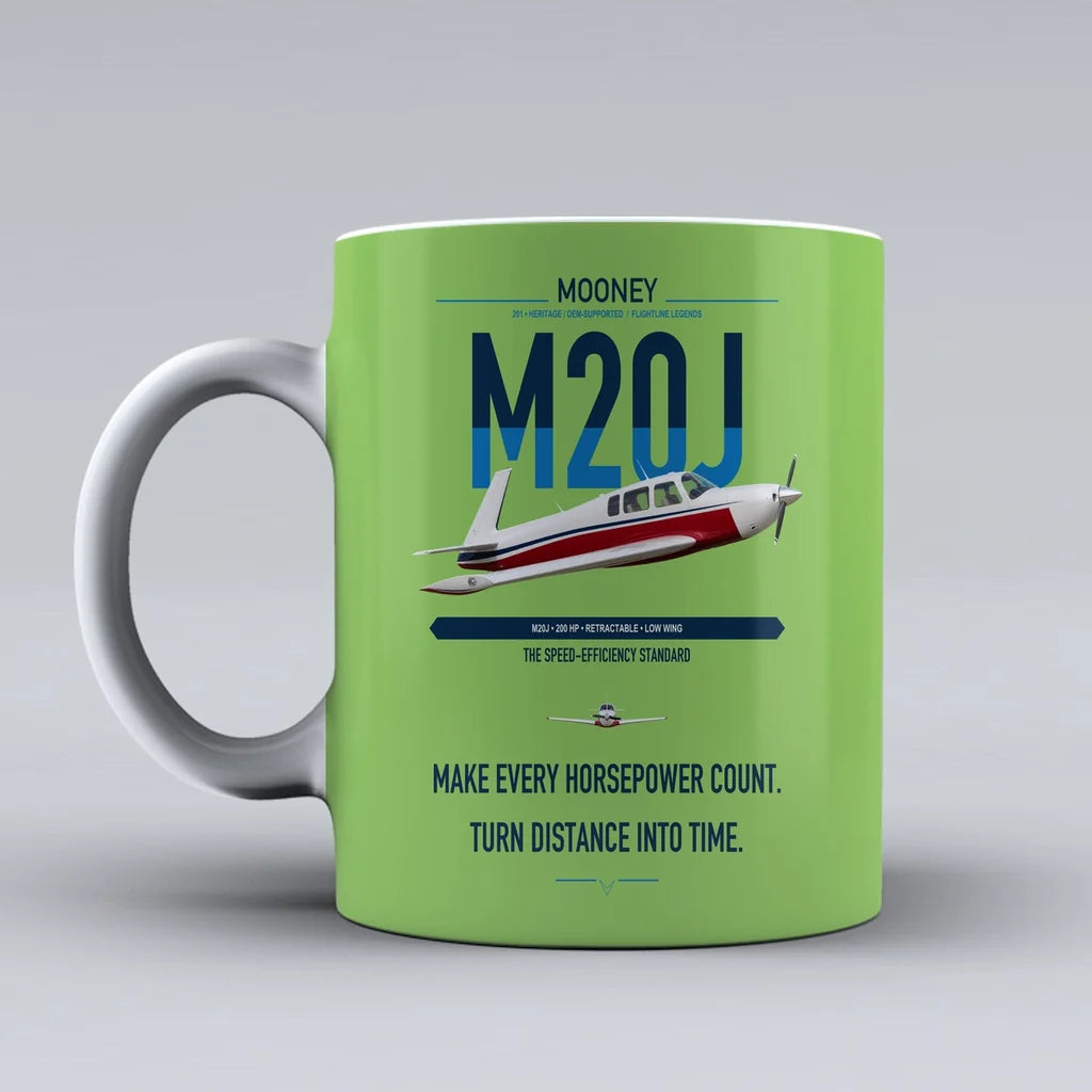 Mooney M20J 201 design on light green ceramic mug, double-side print