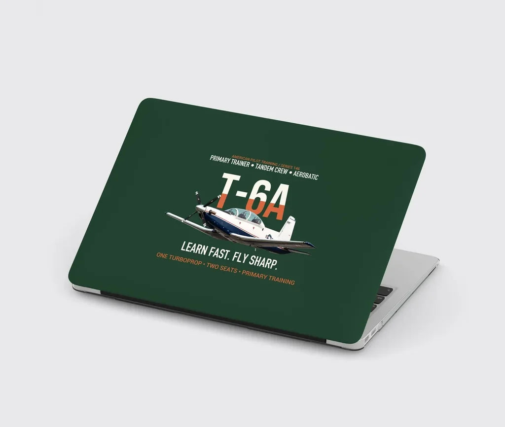 T-6A Texan II Train The Next Generation design on dark green MacBook case
