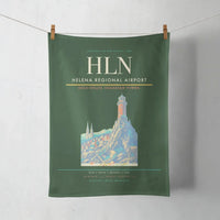 Thumbnail for Helena Regional Airport (HLN) design on dark green towel