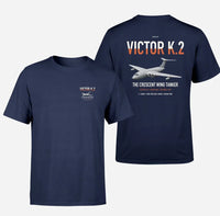 Thumbnail for Handley Page Victor K.2 design on navy blue double-side t-shirt, double-side print
