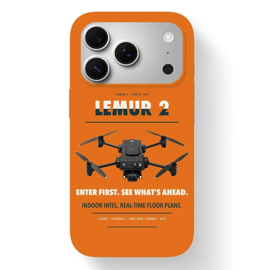 BRINC LEMUR 2 Case design on orange iphone case