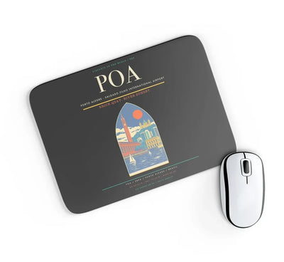 Porto Alegre - Salgado Filho International Airport POA Mouse-Pad Rectangle - Black