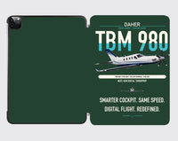Thumbnail for Daher TBM 980 design on dark green ipad tablet case