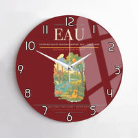 Thumbnail for Chippewa Valley Regional Airport (EAU) design on dark red no frame wall clock