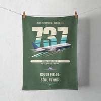 Thumbnail for Boeing 737-200 design on dark green towel