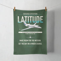 Thumbnail for Cessna Citation Latitude design on dark green towel