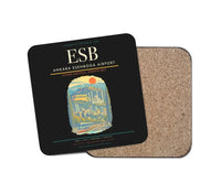 Thumbnail for Ankara Esenboga Airport ESB Coaster 1-Piece - Black
