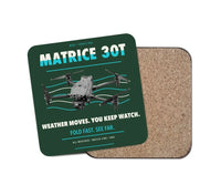 Thumbnail for DJI Matrice 30T design on dark green 1 piece coaster