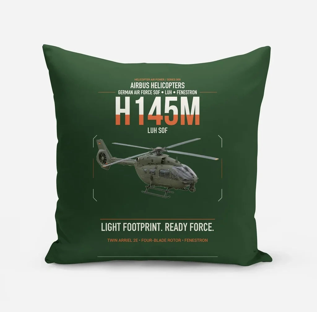Airbus Helicopters H145M LUH SOF design on dark green pillow