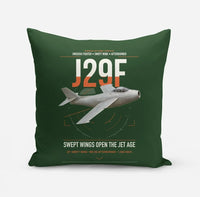 Thumbnail for Saab J 29F Tunnan design on dark green pillow