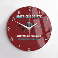 Thumbnail for DJI Matrice 300 RTK design on dark red no frame wall clock