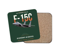 Thumbnail for F-15C Eagle Air Superiority No Substitute design on dark green 1 piece coaster