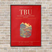 Thumbnail for Fuaamotu International Airport TBU - Canvas Framed - Red