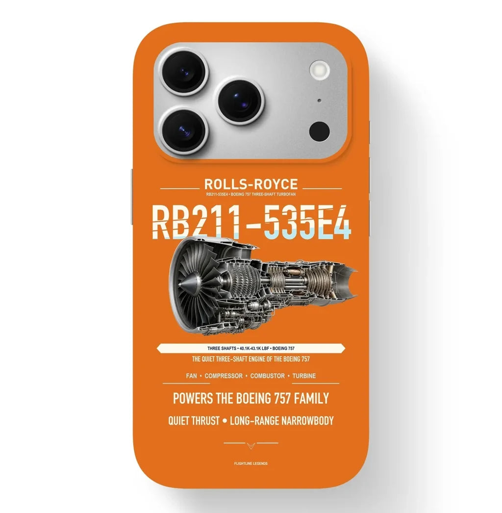 RB211-535E4 Case design on orange iphone case
