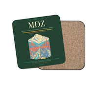 Thumbnail for Governor Francisco Gabrielli International Airport (MDZ) design on dark green 1 piece coaster