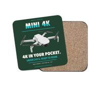 Thumbnail for DJI Mini 4K design on dark green 1 piece coaster