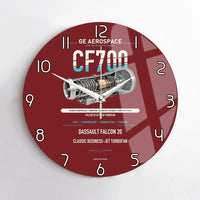 Thumbnail for CF700 design on dark red no frame wall clock