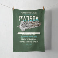 Thumbnail for PW150A design on dark green towel