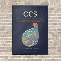 Thumbnail for Simon Bolivar International Airport (Maiquetia) CCS - Canvas Framed - Navy Blue