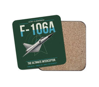 Thumbnail for F-106A Delta Dart design on dark green 1 piece coaster