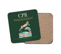 Thumbnail for Casper–Natrona County International Airport (CPR) design on dark green 1 piece coaster
