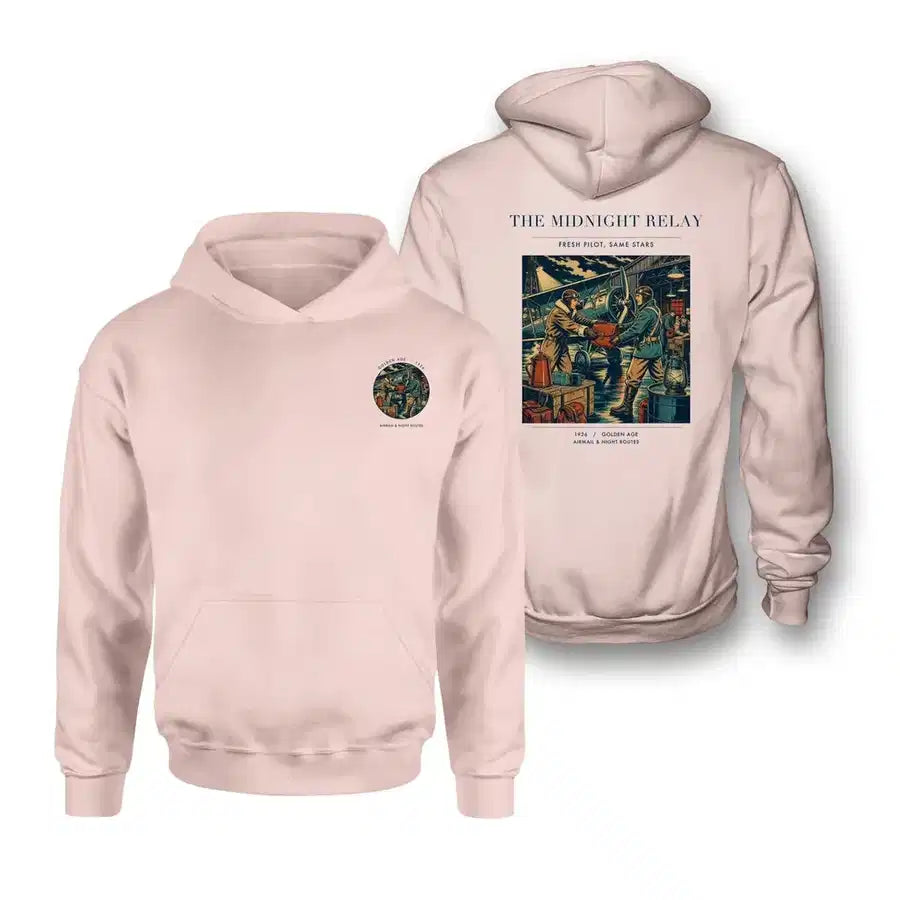VINTAGE G4149 - The Midnight Relay - Double-Side Hoodie design on pink double side