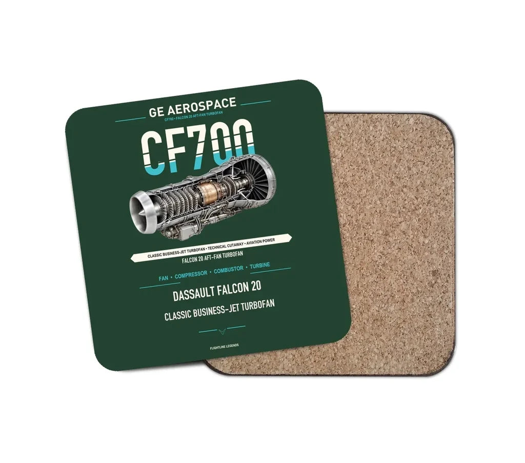 CF700 design on dark green 1 piece coaster