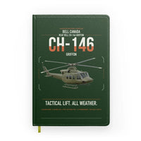 Thumbnail for Bell Canada CH-146 Griffon design on dark green notebook