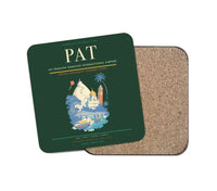 Thumbnail for Jay Prakash Narayan International Airport (PAT) design on dark green 1 piece coaster