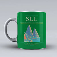 Thumbnail for George F. L. Charles Airport (SLU) airport code design on green ceramic mug
