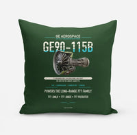 Thumbnail for GE90-115B design on dark green pillow