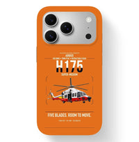 Thumbnail for Airbus H175 design on orange magsafe iphone case, for iPhone 17 Pro